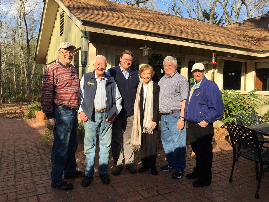 Kane Farabaugh with President Jimmy Carter, First Lady Rosalynn Carter, and colleagues