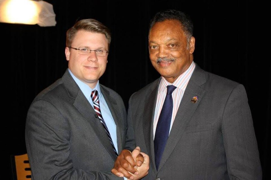 Kane Farabaugh with Rev. Jesse Jackson